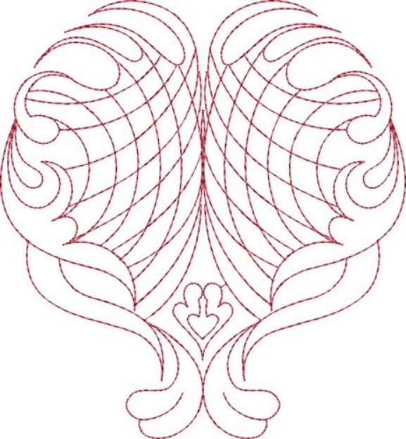 Picture of Romantic Heart Machine Embroidery Design