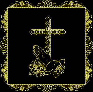 Picture of Religious Cross Machine Embroidery Design