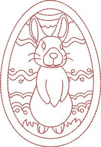 Picture of Redwork Easter Bunny