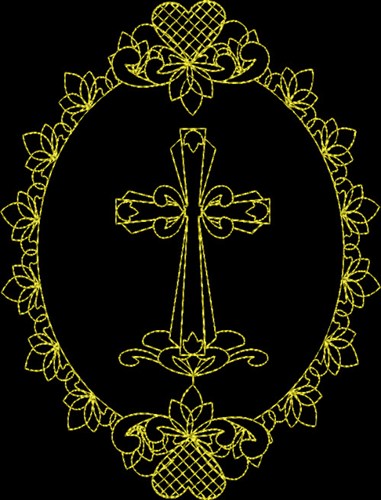Cross Of Christ Machine Embroidery Design