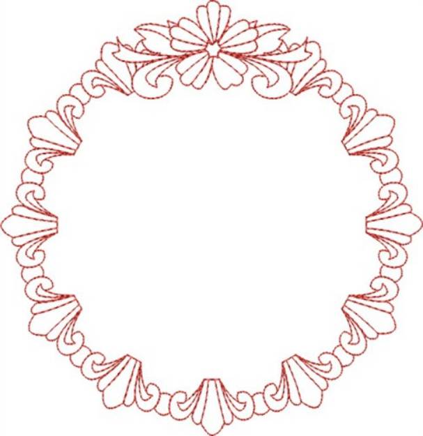 Picture of Circle Frame Machine Embroidery Design