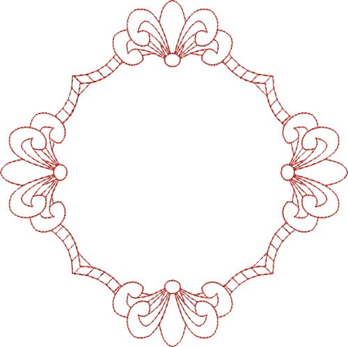 Fancy Frame Machine Embroidery Design