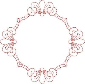 Picture of Fancy Frame Machine Embroidery Design