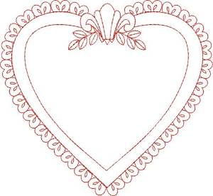 Picture of Frame Heart Machine Embroidery Design