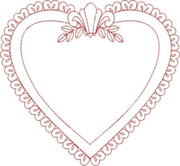 Picture of Frame Heart Machine Embroidery Design