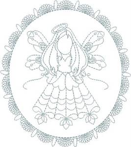Picture of Pretty Angel Machine Embroidery Design