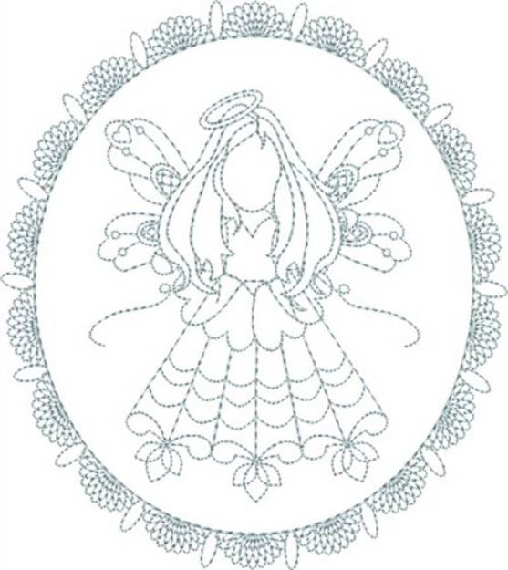 Picture of Pretty Angel Machine Embroidery Design
