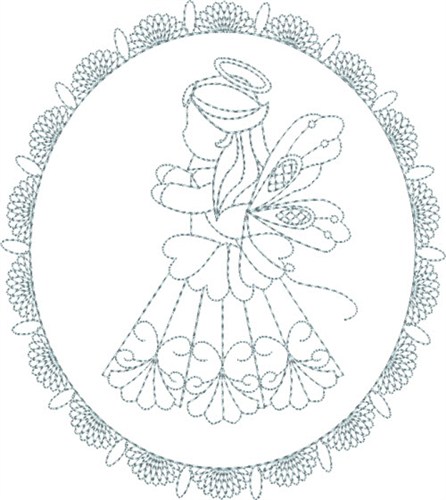 Cute Angel Machine Embroidery Design