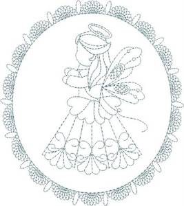 Picture of Cute Angel Machine Embroidery Design