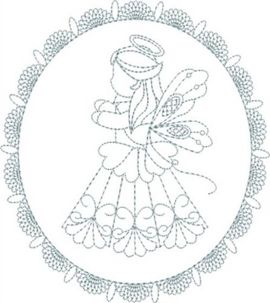 Picture of Cute Angel Machine Embroidery Design