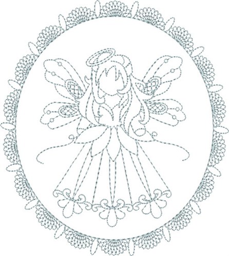 Delicate Angel Machine Embroidery Design