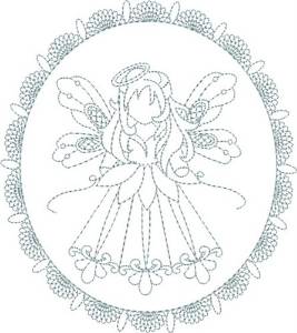 Picture of Delicate Angel Machine Embroidery Design