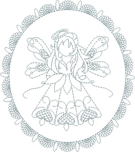 Lacy Angel Machine Embroidery Design