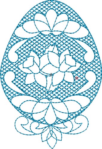 Daffodil Egg Machine Embroidery Design