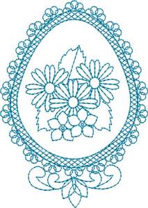 Picture of Fancy Egg Machine Embroidery Design