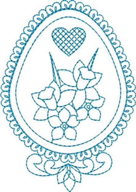 Picture of Decorated Egg Machine Embroidery Design