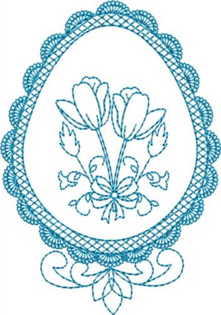 Picture of Lacy Eggs Machine Embroidery Design