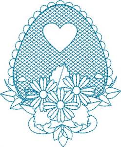Picture of Daisy Egg Machine Embroidery Design