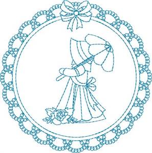 Picture of Sunbonnet Girl Machine Embroidery Design