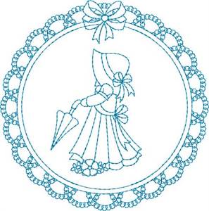 Picture of Little Girl Machine Embroidery Design
