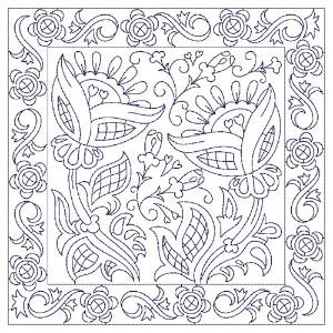 Picture of Russian Flowers Block Machine Embroidery Design