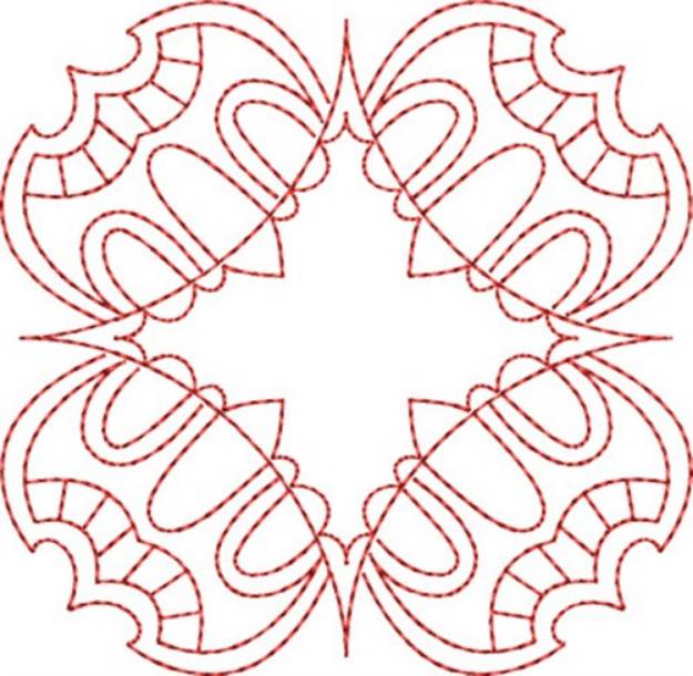 Picture of Redwork Diamond Block Machine Embroidery Design