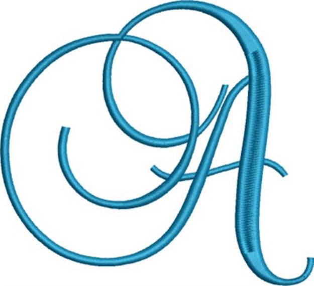 Picture of Heirloom Swirly Monogram A Machine Embroidery Design