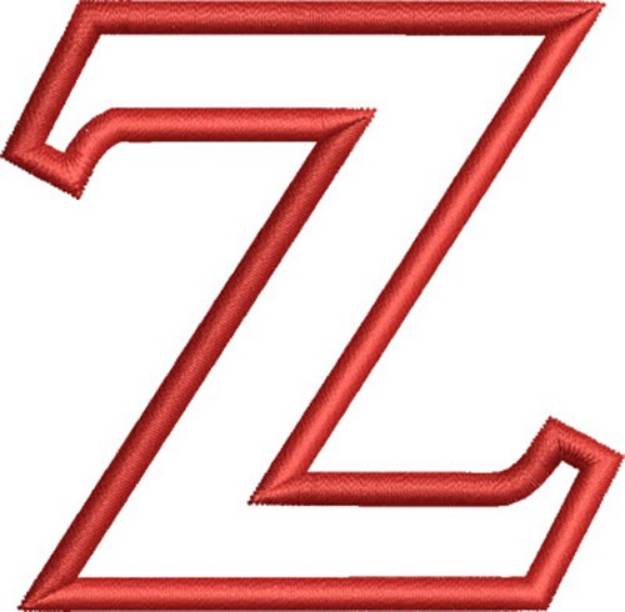 Picture of Greek Font Zeta Machine Embroidery Design