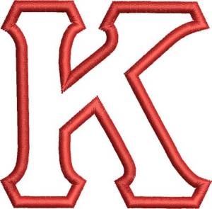 Picture of Greek Font Kappa Machine Embroidery Design