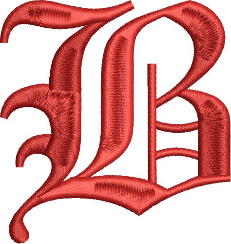 Grand English Monogram B Machine Embroidery Design
