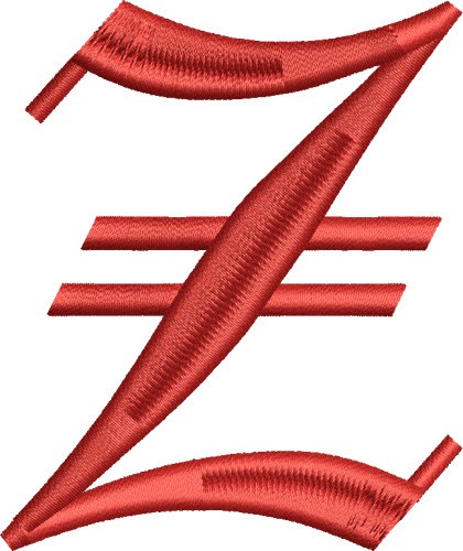Grand English Monogram Z Machine Embroidery Design