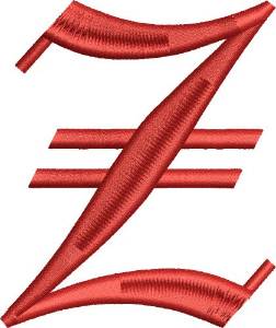 Picture of Grand English Monogram Z Machine Embroidery Design