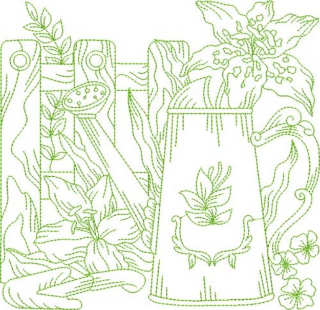 Picture of Watering Can Block Machine Embroidery Design