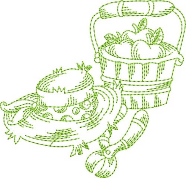 Picture of Garden Tools Block Machine Embroidery Design