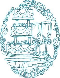 Picture of Happy Ever After Bluework Quilt Block Machine Embroidery Design