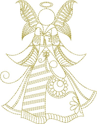 Elegant Angel Machine Embroidery Design