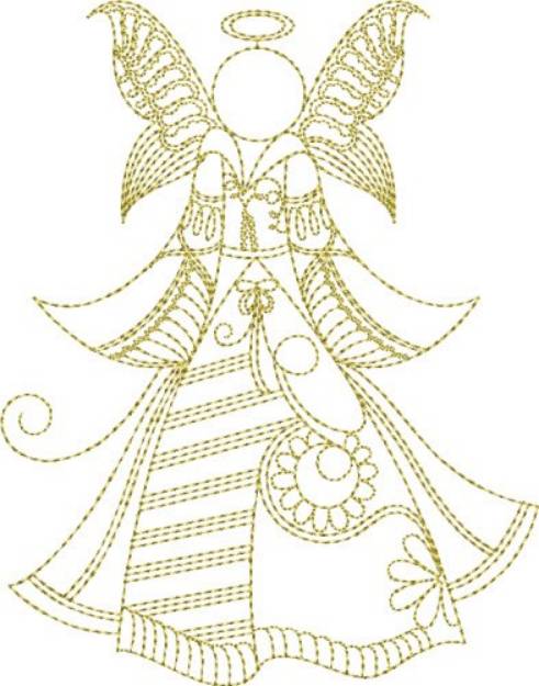 Picture of Elegant Angel Machine Embroidery Design