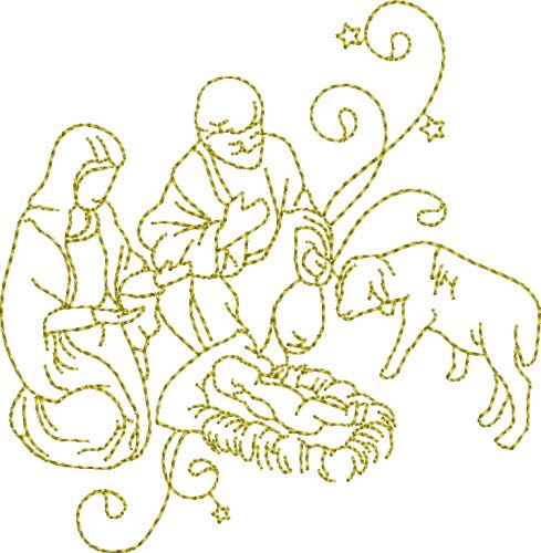 Christmas Time Noel Machine Embroidery Design