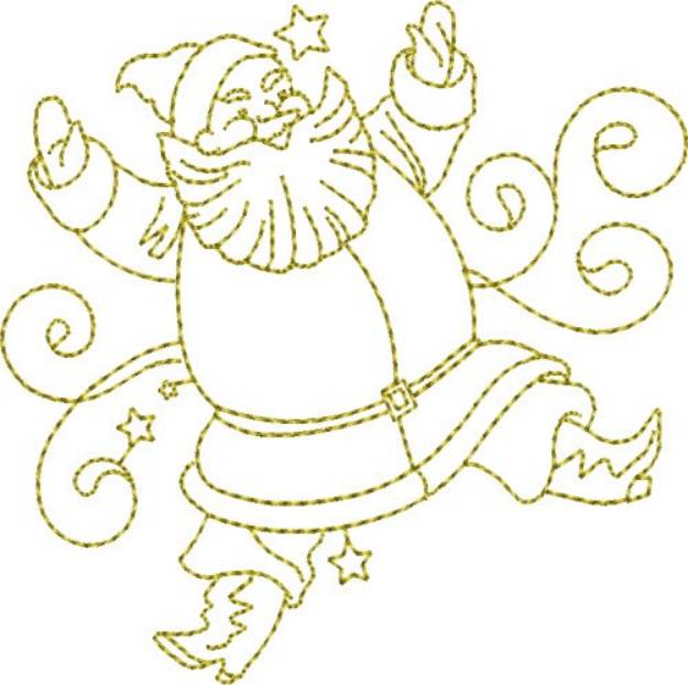 Picture of Christmas Time Santa Machine Embroidery Design