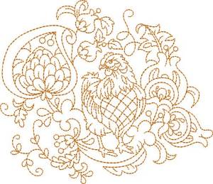 Picture of Quilt Square Chicken Machine Embroidery Design