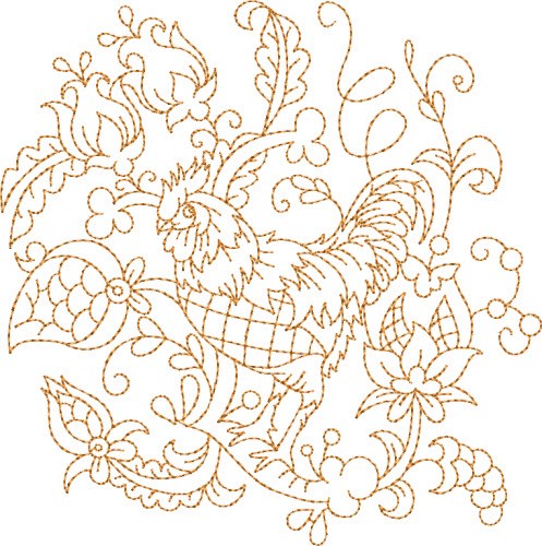 Quilt Hen Machine Embroidery Design