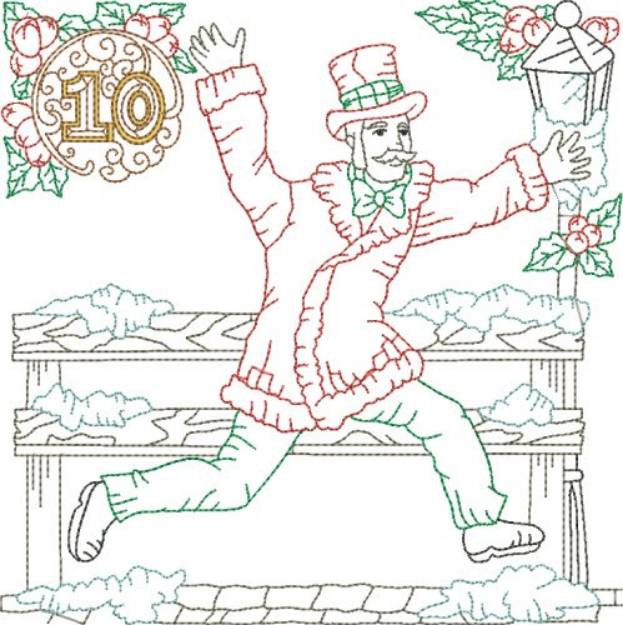 Picture of Christmas Day 10 Machine Embroidery Design