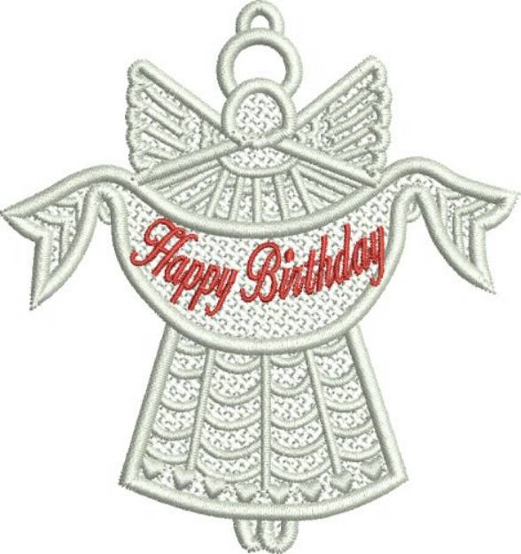 Picture of Birthday Angel FSL Machine Embroidery Design