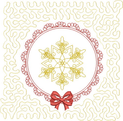 Snowflake Quilt Block Machine Embroidery Design