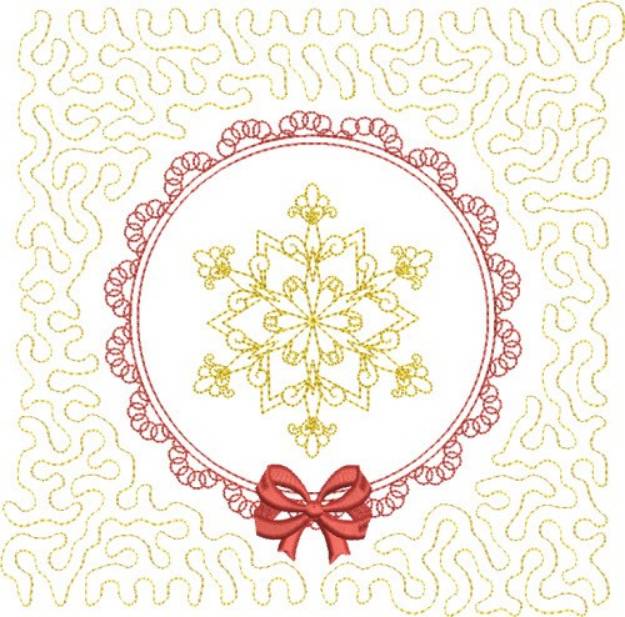 Picture of Winter Quilt Block Machine Embroidery Design
