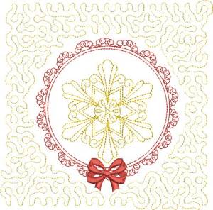 Picture of Winter Snowflake Block Machine Embroidery Design