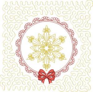 Picture of Winter Snowflake Quilt Machine Embroidery Design