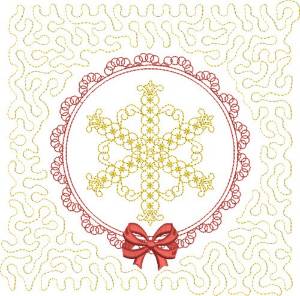 Picture of Snowflake Winter Block Machine Embroidery Design