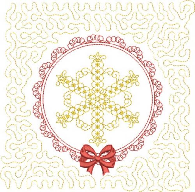 Picture of Snowflake Winter Block Machine Embroidery Design