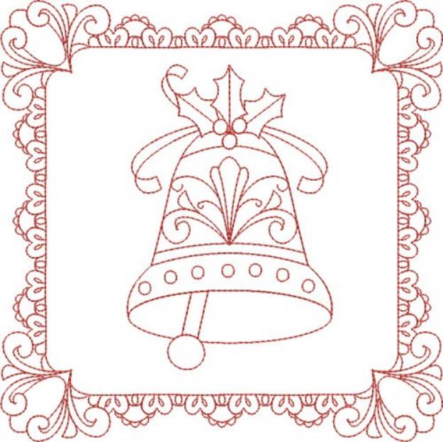 Picture of Christmas Bell Block Machine Embroidery Design